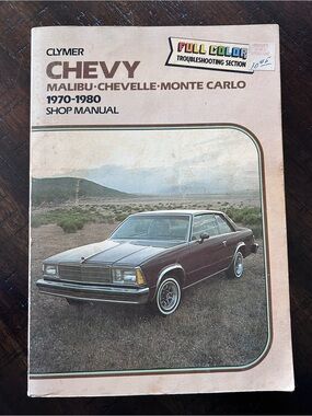 Chevy Malibu/Chevelle/Monte Carlo 1970-1980 Shop Manual - Brown Cover